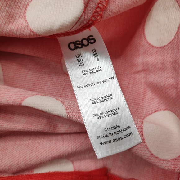 ASOS Sleeveless Top With Spot Print and Peplum 6 - Picture 9 of 11